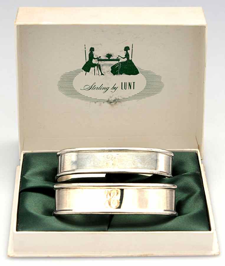 470 (Sterling, Hollowware) Napkin Ring - Set of 2 by Lunt Silver-1