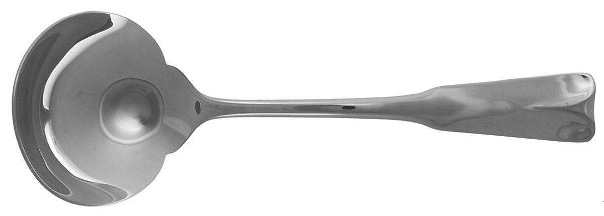 Modern Classic (Stainless, 1980, All Glossy) Solid Gravy Ladle by Lunt Silver-1