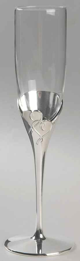 True Love (Silverplate, Hollowware) Champagne Flute Glass by Lenox-1