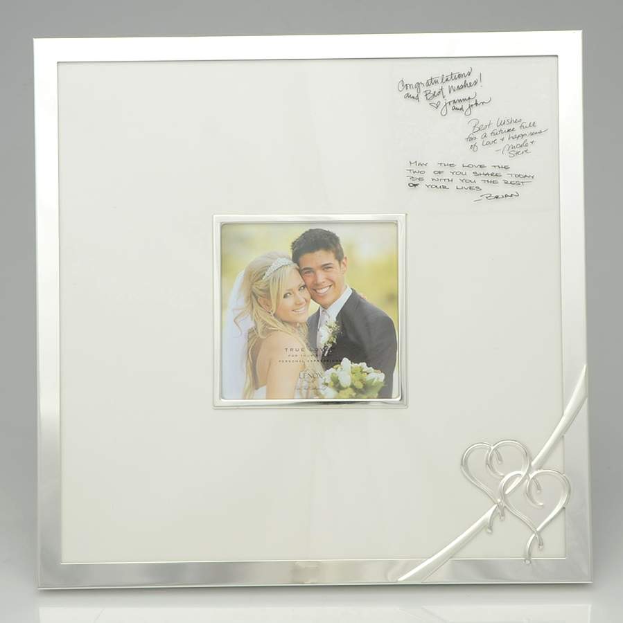 True Love (Silverplate, Hollowware) Autograph Frame-Holds 5" X 5" by Lenox-1