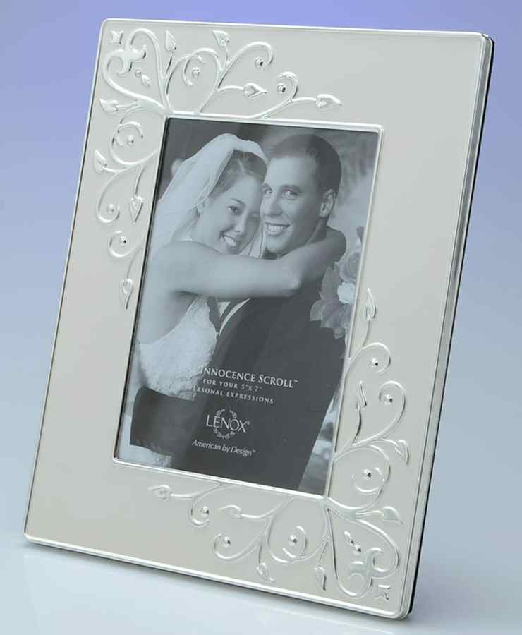 Opal Innocence Scroll (Silverplate, Hollowware) 5" X 7" Picture Frame by Lenox-1