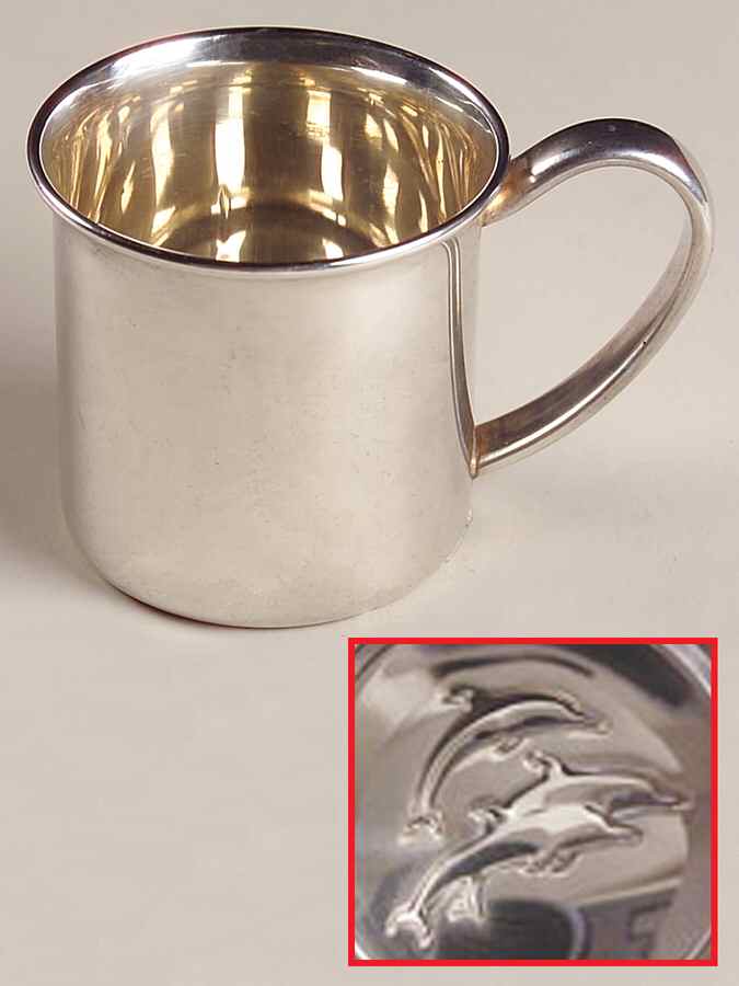 Dolphin (Sterling, Hollowware) Baby Cup by Lunt Silver-1