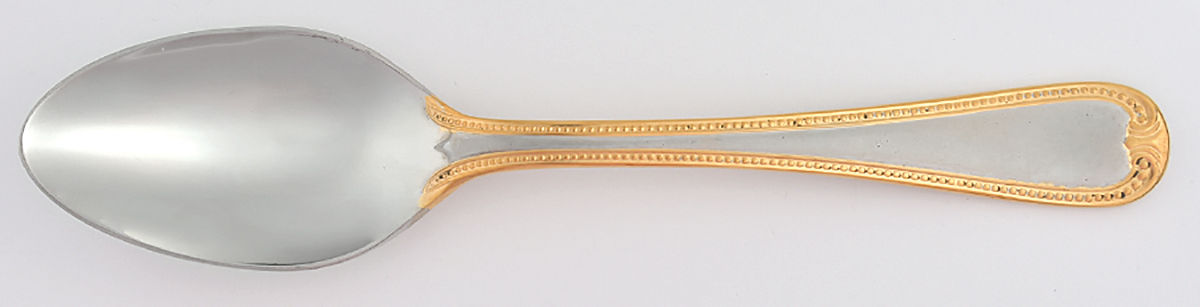 Vintage Jewel Gold (Stainless, Gold Accent) Tablespoon (Serving Spoon) by Lenox-1