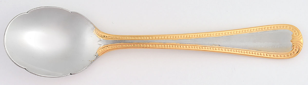 Vintage Jewel Gold (Stainless, Gold Accent) Sugar Shell Spoon by Lenox-1