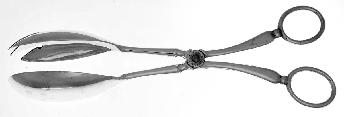 LEO16 (Silverplate) 1-Piece Salad Tongs by Leonard Silver Mfg Co-1