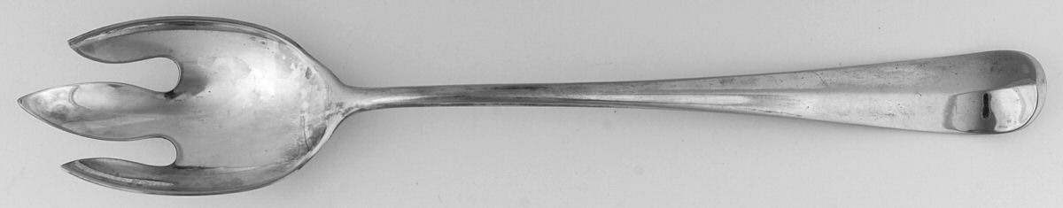 LEO16 (Silverplate) Large Solid Dressing Fork by Leonard Silver Mfg Co-1