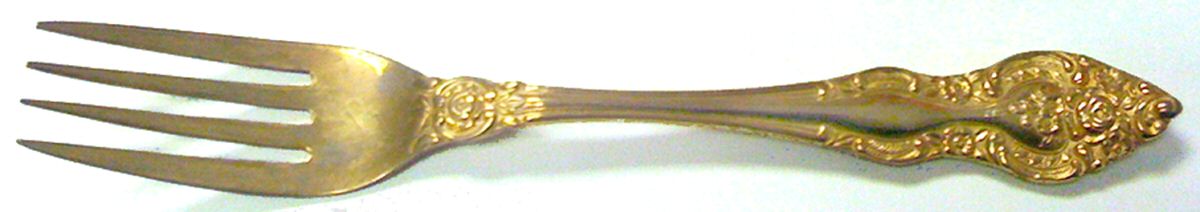 Crown Royale (Gold Electroplate) Individual Salad Fork by Lifetime-1