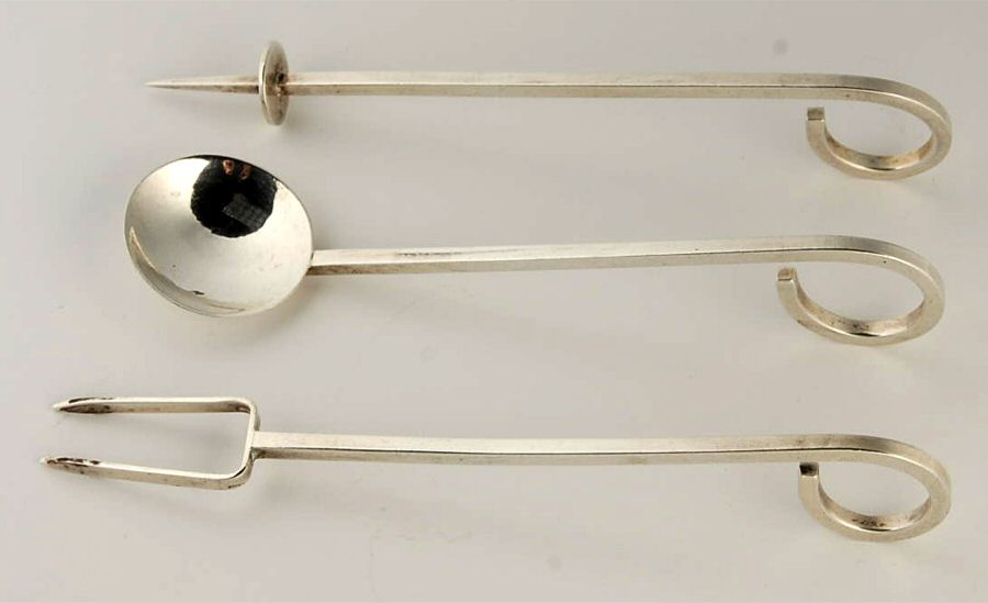 LKW1(Sterling) 3 Pc Olive Serving Set by Leonore Doskow-1