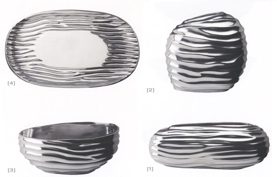 Sculpted Metal (Metal, Hollowware) 18" Oval Serving Platter by Lenox-1