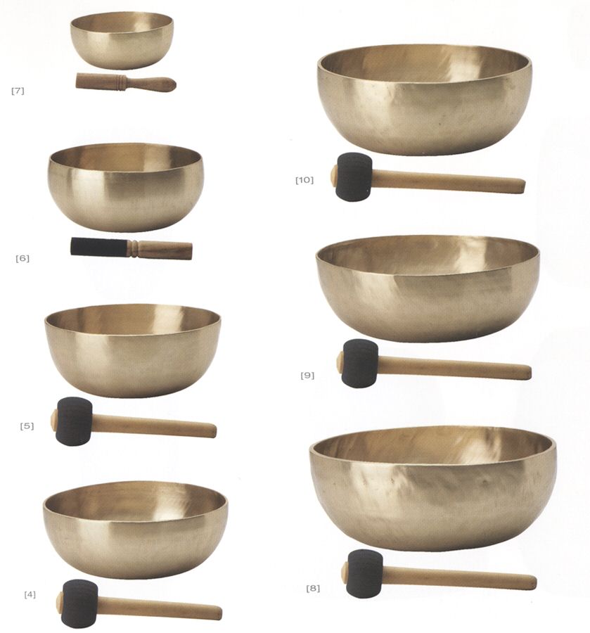 Singing Bowls (Metal, Hollowware) 4" Singing Bowl with Mini Wood Mallet by Lenox-1