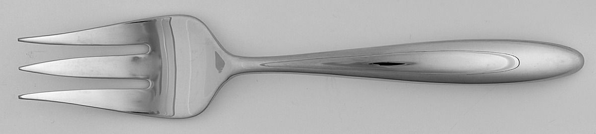 Curve (Stainless) Medium Solid Cold Meat Serving Fork by Lenox-1