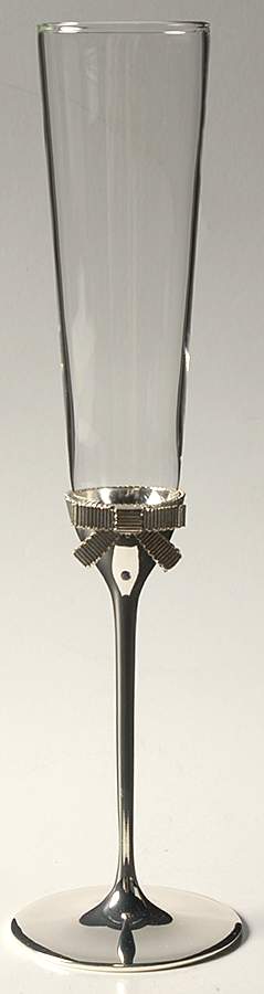 Grace Avenue (Silverplate, Hollowware) Champagne Flute Glass by Lenox-1