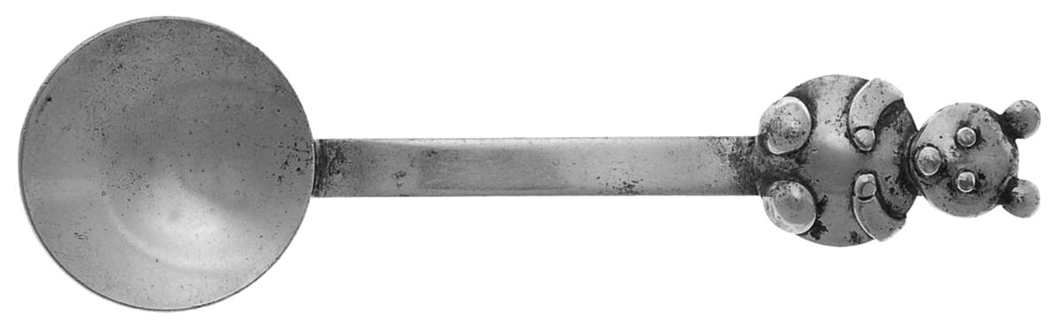 LKW2 (Silverplate) Straight Handle Baby Spoon by Leonore Doskow-1