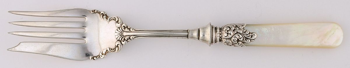 Pearl Handle Flatware 18 (Sterling) Pearl Handle Medium Cold Meat Fork by Landers, Frary & Clark-1