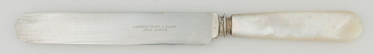 Pearl Handle Flatware 19 Blunt Hollow Knife by Landers, Frary & Clark-1