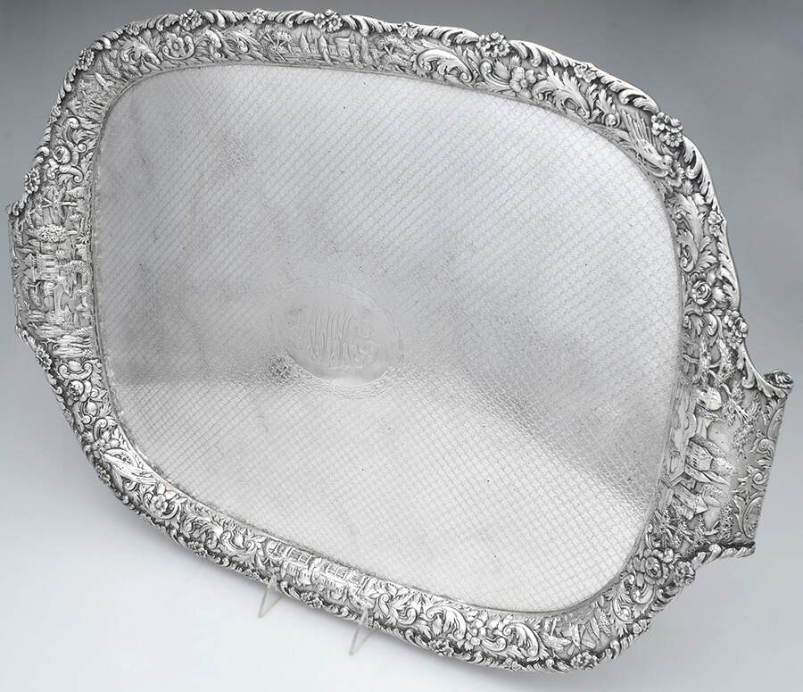 Landscape (Sterling, Hollowware) Large Waiter Tray by Loring Andrews-1