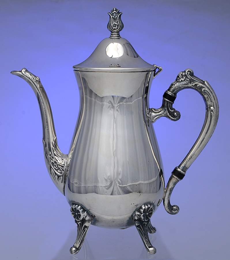 LEO8 (Silverplate, Hollowware) Silverplate Coffee Pot by Leonard Silver Mfg Co-1