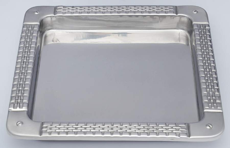 Watchband (Silverplate, Hollowware) Cheese Plate-No Ceramic Insert by Ralph Lauren Flatware-1
