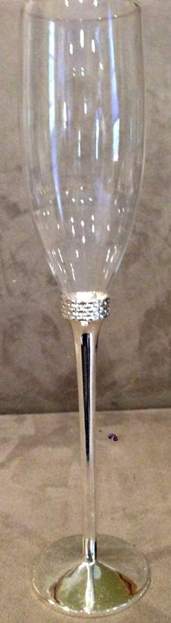 Watchband (Stainless, Hollowware) Champagne Flute Glass by Ralph Lauren Flatware-1