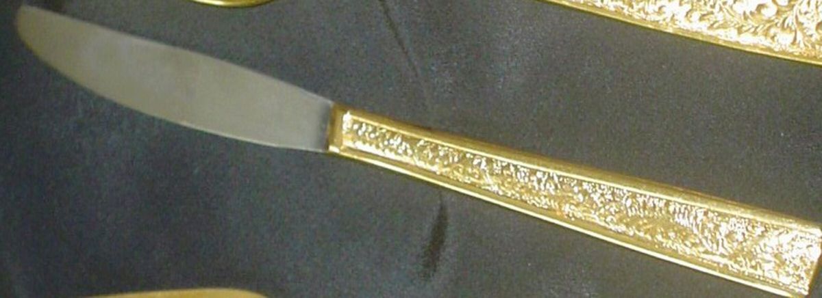 Gold Modern Trend (Gold Electroplate) Modern Hollow Knife by Lifetime-1