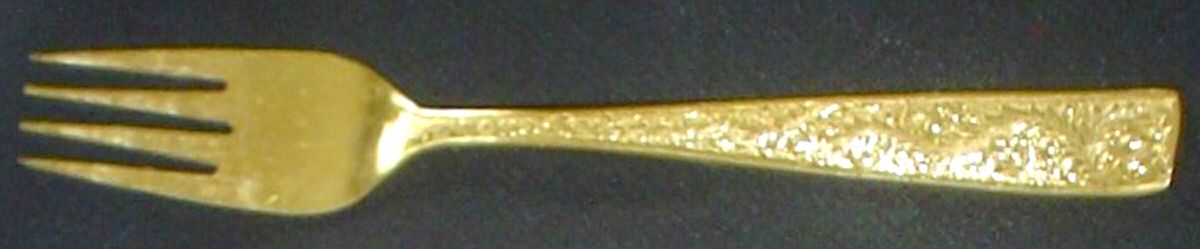 Gold Modern Trend (Gold Electroplate) Individual Salad Fork by Lifetime-1