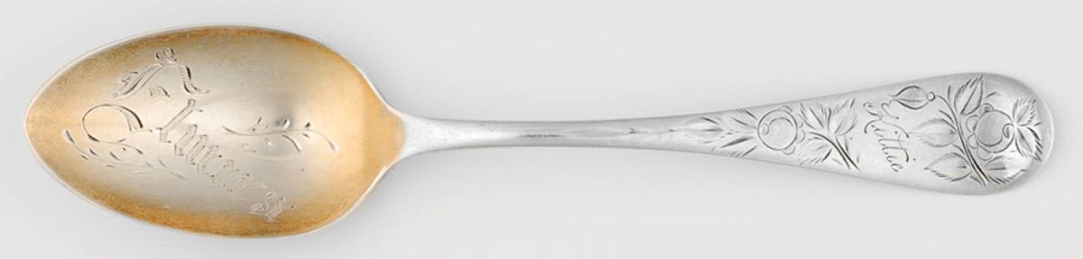 LUS55 (Sterling) Monogram Teaspoon by Lunt Silver-1