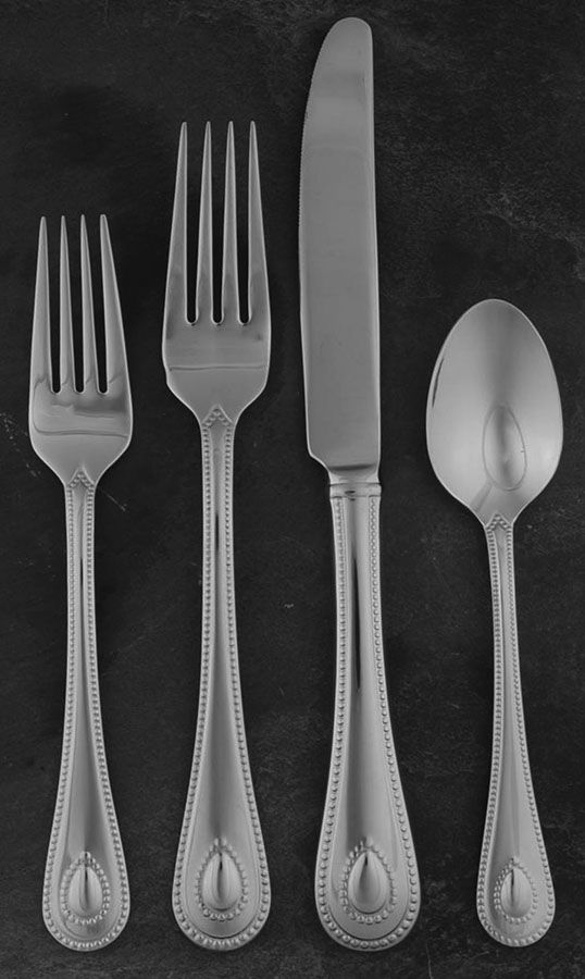 French Perle (Stainless) 4 Piece Place Setting by Lenox-1
