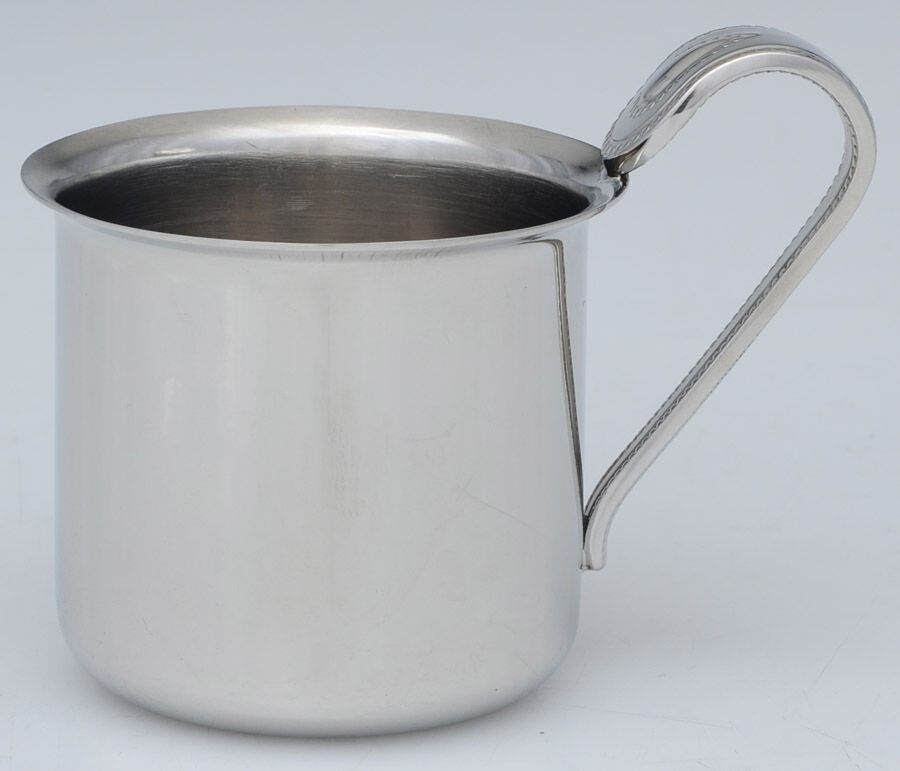 French Perle (Stainless) Baby Cup with Stainless Cup and Handle HC by Lenox-1