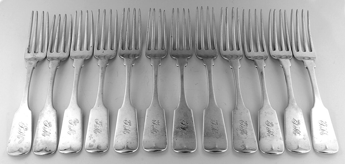 LDH1 (Coin) Fork - Set of 12 by Charles Lumsden-1