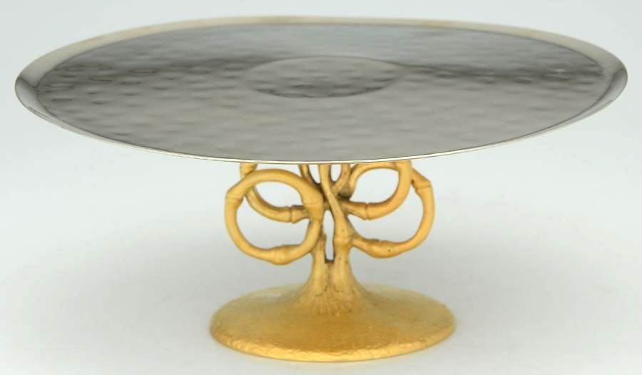 Evoca (Silverplate, Hollowware) 12" Diameter Pedestal Cake Stand by L'Objet-1