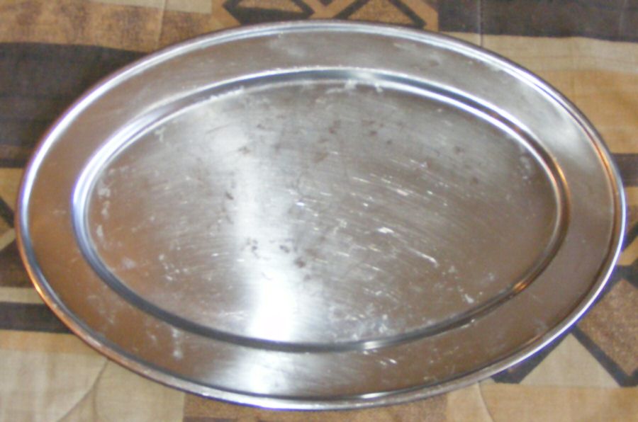 LUD11 (Stainless, Hollowware) 14" Oval Serving Platter by Lundtofte-1