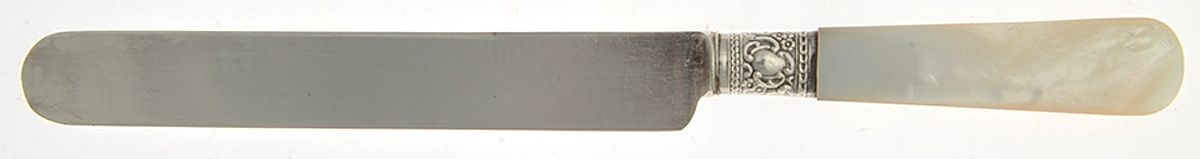 Pearl Handle 2 (Sterling) Blunt Hollow Knife by Lamson & Goodnow-1