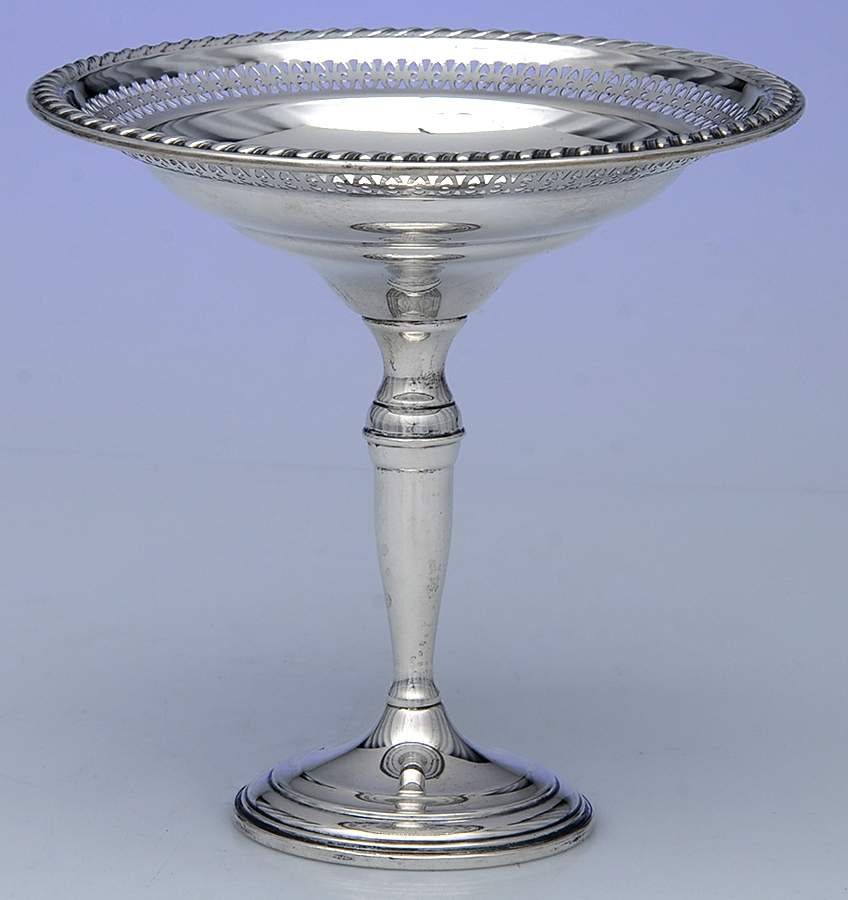 27 (Sterlling, Hollowware) Weighted Round Compote (Height X Width) by La Pierre Silver-1