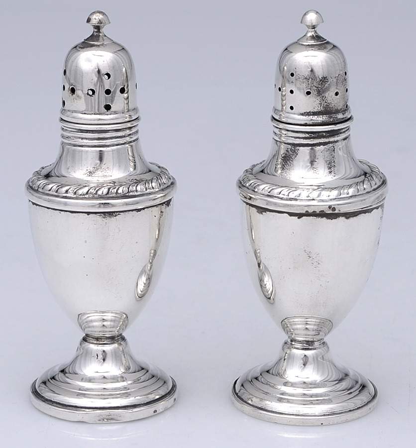 27 (Sterlling, Hollowware) Weighted Salt and Pepper Set by La Pierre Silver-1