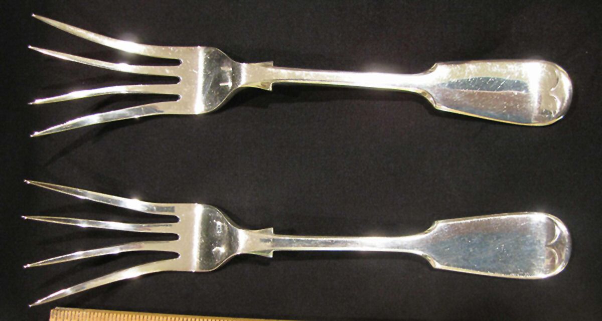 LWG3 (Silverplate) Medium Chipped Beef Fork by Lee & Wigfull-1