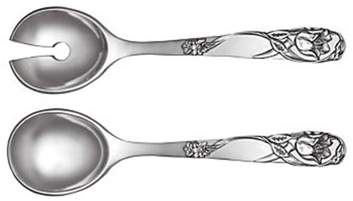 Floral Romance (Aluminum, Hollowware) (2 Pc) Solid Salad Set by Lenox-1