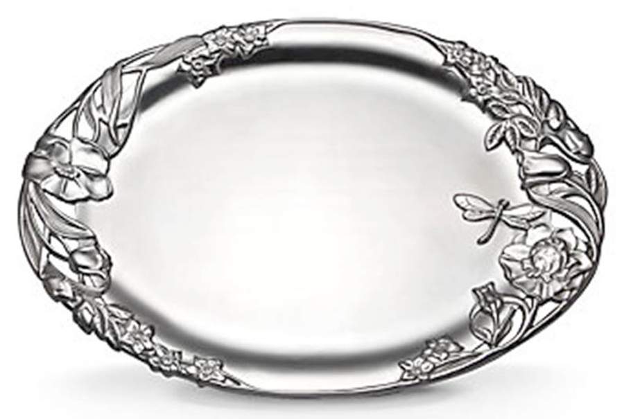 Floral Romance (Aluminum, Hollowware) 18" Oval Serving Platter by Lenox-1