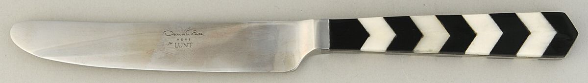 Chevron (Stainless) Hollow Handle Youth Knife by Lunt Silver-1