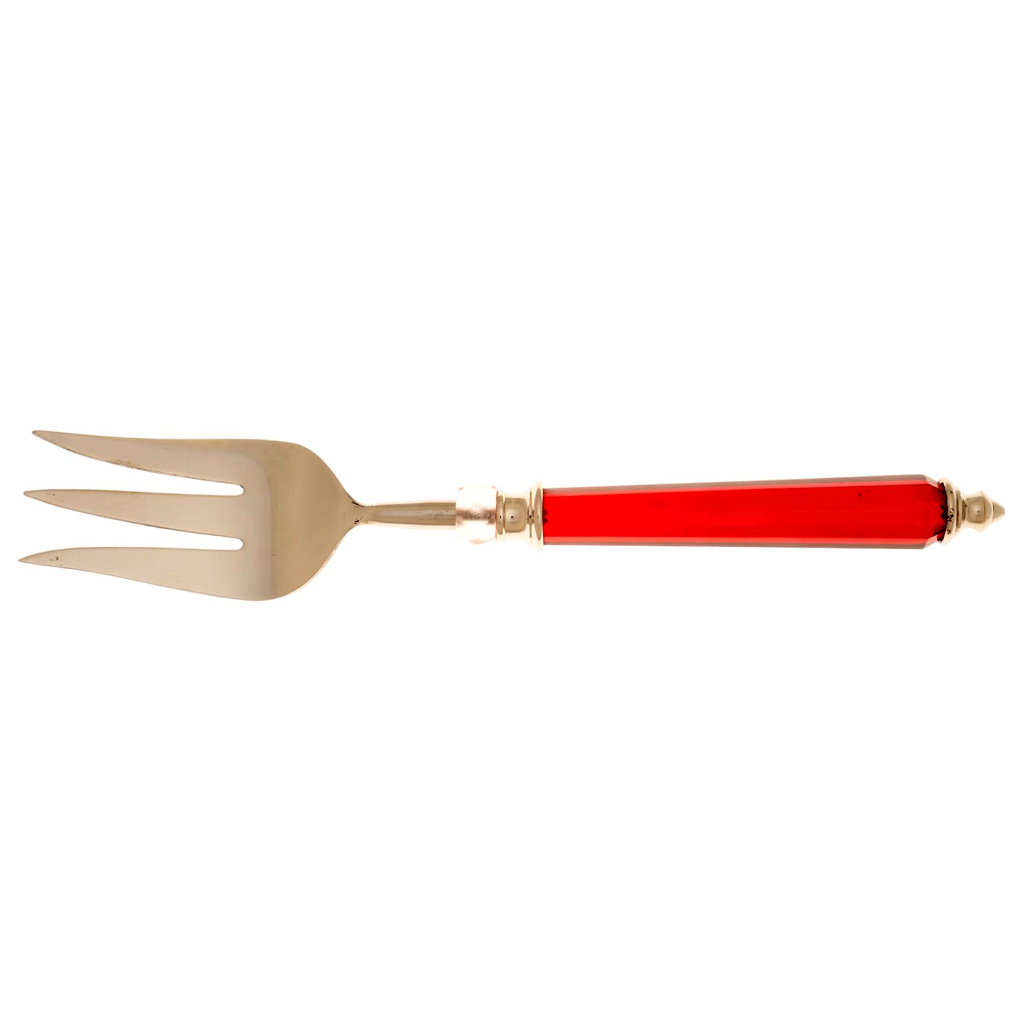 Holiday Jewel (Stainless) Large Solid Cold Meat Serving Fork by Lenox-1