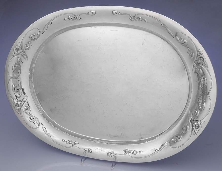 957 (Sterling, Hollowware) Large Waiter Tray by Lebolt & Co-1