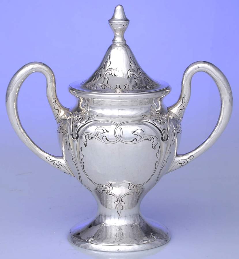 957 (Sterling, Hollowware) Sugar Bowl & Lid by Lebolt & Co-1