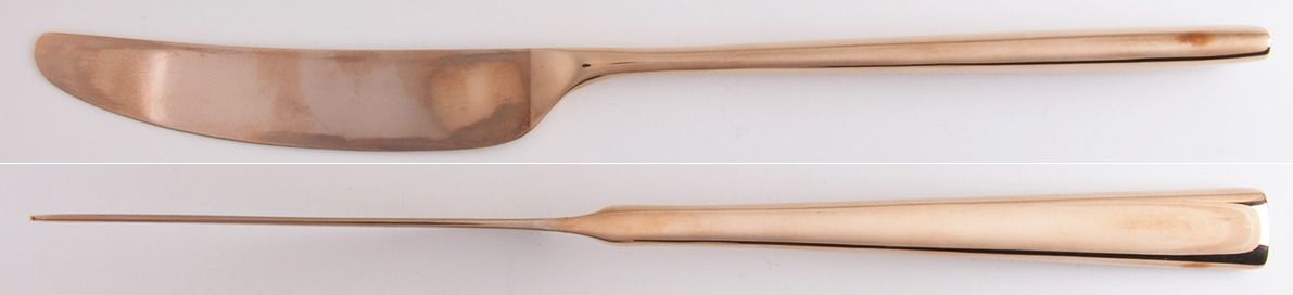 Malmo-Rose Gold (Electroplate) New French Solid Knife by Lenox-1