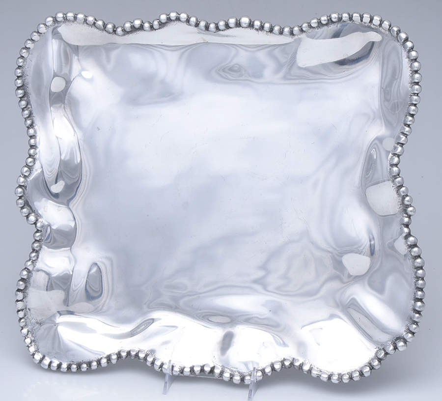Organics-Beaded (Aluminum, Hollowware) 17" Square Tray by Lenox-1