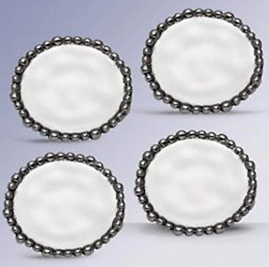 Organics-Beaded (Aluminum, Hollowware) Coaster - Set of 4 by Lenox-1
