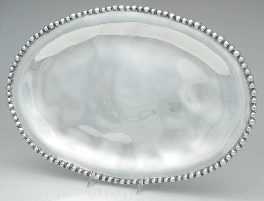 Organics-Beaded (Aluminum, Hollowware) 18" Oval Tray by Lenox-1