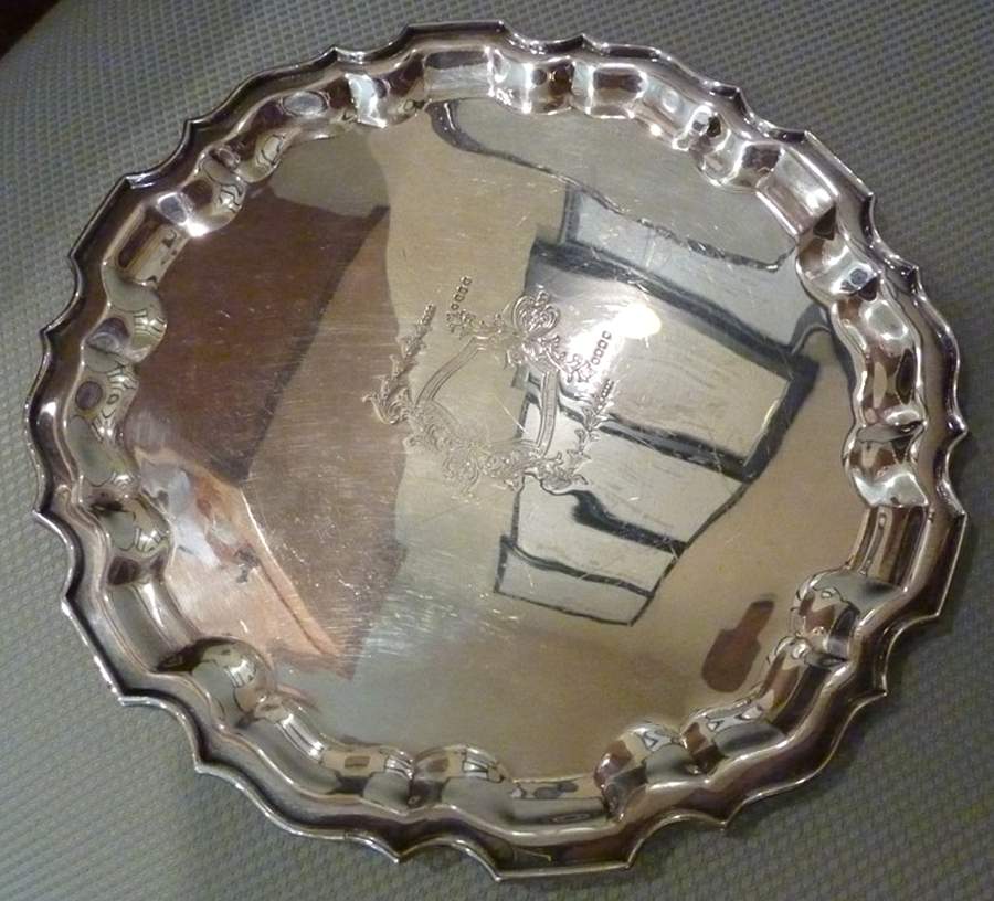 1517 (Silverplate, Hollowware) 10" Round Tray by Lawrence B Smith -1
