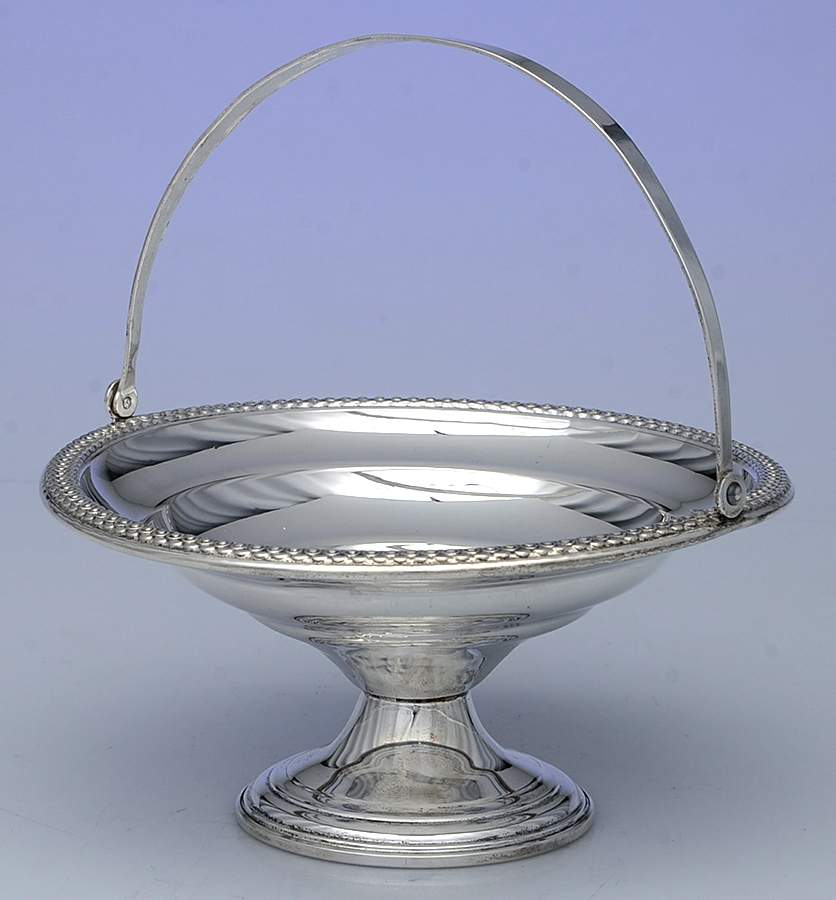 98 (Sterling, Hollowware) Round Weighted Compote (Height X Width) by La Pierre Silver-1