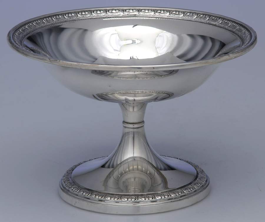 1870C (Sterling, Hollowware) Round Weighted Compote (Height X Width) by La Pierre Silver-1