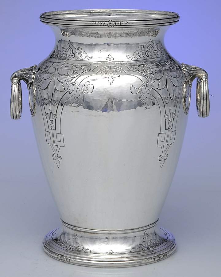03300 (Sterling, Hollowware) Solid 2-Handled Urn Form Vase by Lebkuecher & Co-1