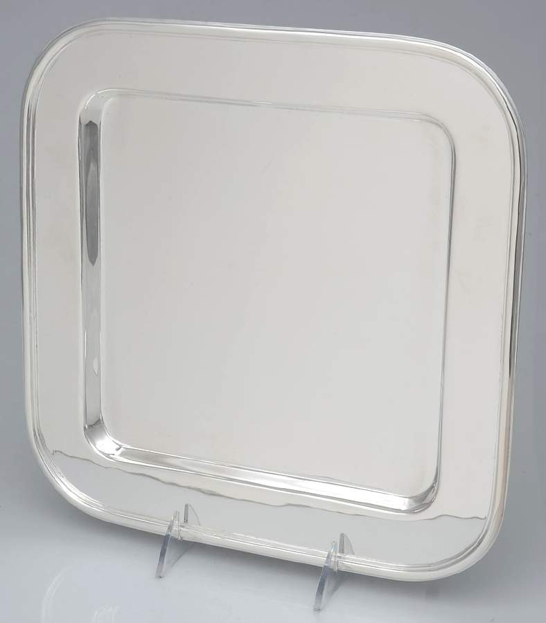 Durban (Silverplate, Hollowware) 11" Square Tray by Ralph Lauren Flatware-1